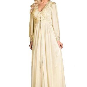 Shadowline Women's Silhouette 54" Long Sleeve Long Coat - 71737 (Ivory, Large)